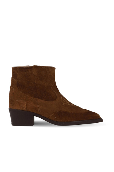 Bueno Shoes Tan Suede Women's Heeled Boots 01Wf1006