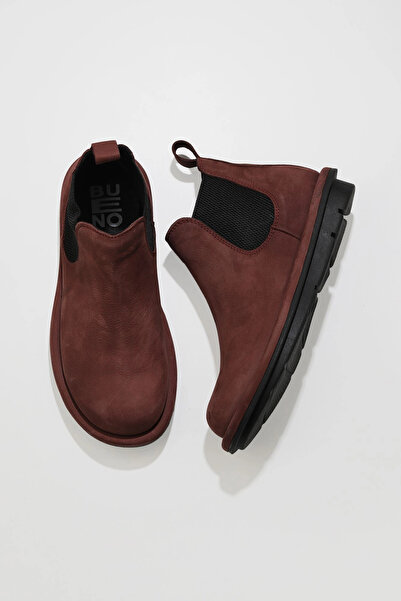 Bueno Shoes Bordo Koyu Nubuk Kadın Düz Bot 01wv7500