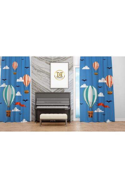 EVSEHOMES Leteći balon i oblak Zavesa za draperiju (sa Navlaka za jastuk pokl...