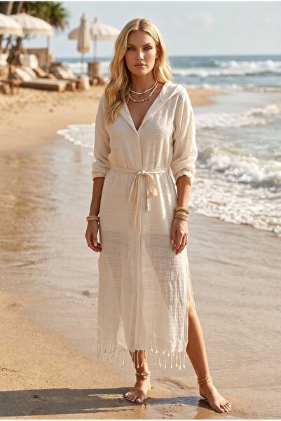Dosimira Hooded Cotton Beach Dress - Pareo