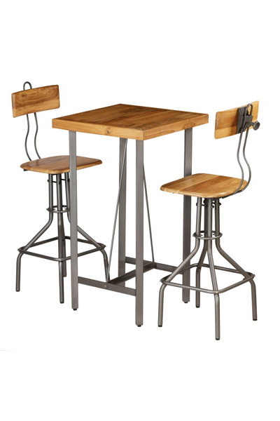 Concept Set de bar, 3 piese, lemn masiv de tec reciclat