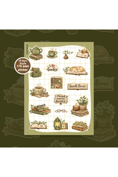 To Design Lab Book Sticker Set Book Lover Sticker 10 Sheets/170 Stickers