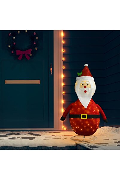Concept Figurină Moș Crăciun decorativă, cu LED, 120 cm, țesătură lux