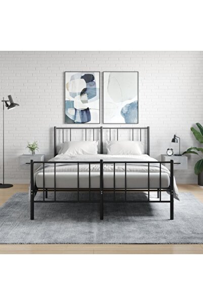 Concept Noptiere montate pe perete 2 buc. gri beton 35x35x20 cm