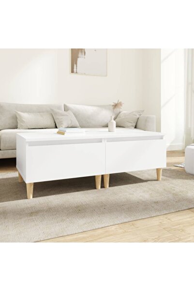 Concept Mese laterale, 2 buc., alb, 50x46x35 cm, lemn compozit