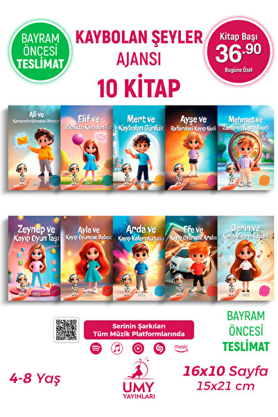 UMY Yayınları Kaybolan Şeyler Ajansı Serisi - 10 Kitap