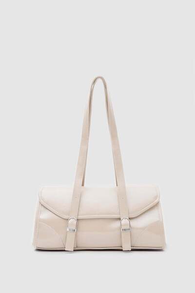 Shule Bags Lue Vintage Baget Çanta Krem