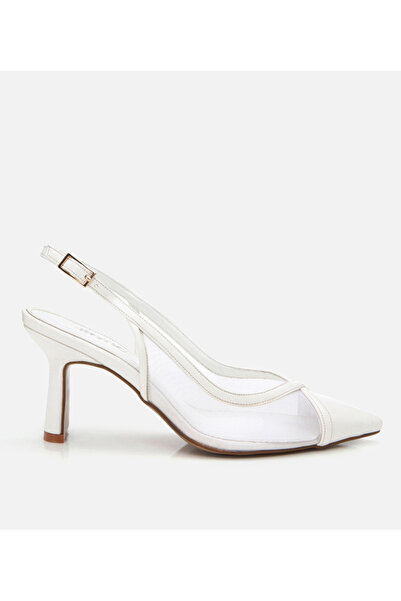 Hotiç White Women's Mesh Stiletto