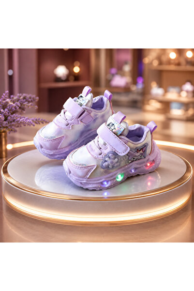 Bebelul Adidasi cu luminite in nuante lila - Cute Doll