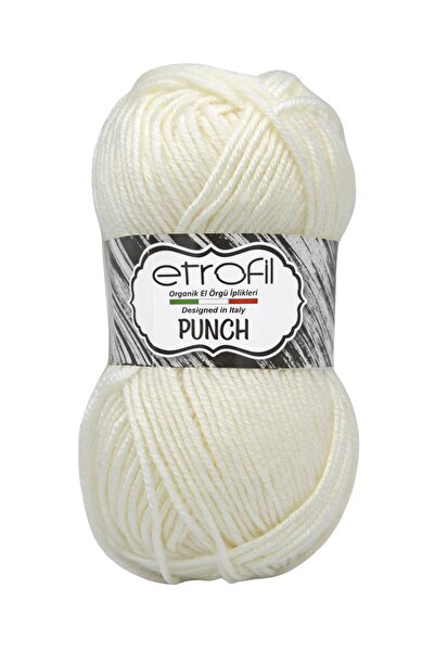 Etrofil Pređa za pletenje Punch, bela, 100% mikroakril, 25g, 70m (71009)