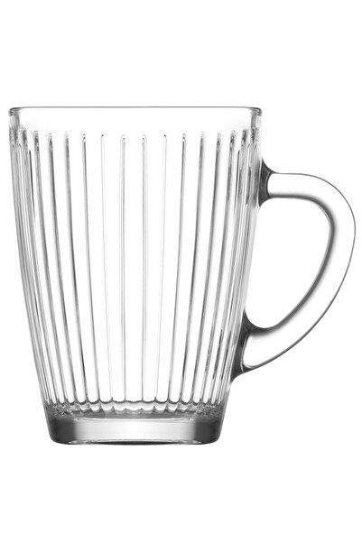 LAV Hestia Glass Mug for 6 Persons 300 ml with Handle (Coffee/Tea Cup)