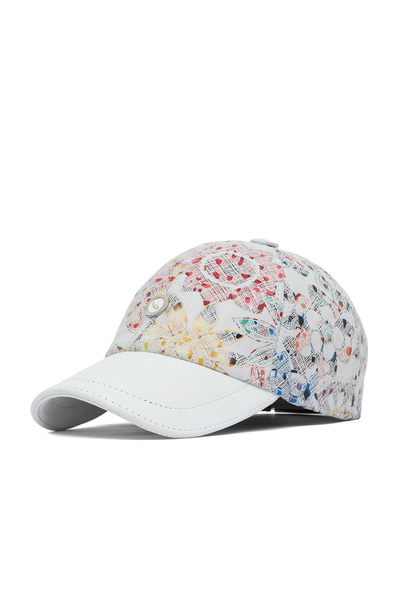 Bueno Shoes Λευκό Δερμάτινο-Δερμάτινο Γυναικείο Καπέλο Anamone