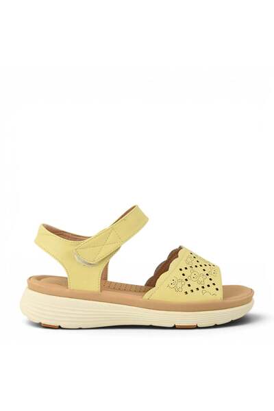 FORMAZIONE Sandale casual, femei, FORMAZIONE, 90332 galben, piele 38