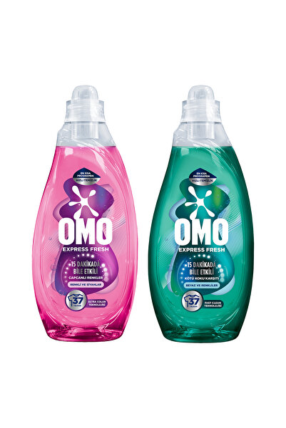 Omo Express Fresh Kötü Koku Karşıtı Beyaz ve Renkliler 1480ml x1 Capcanlı Renkli ve Siyahlar x1