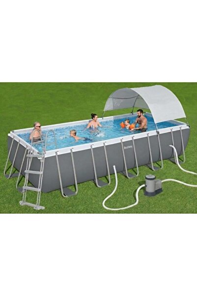 BESTWAY Dikdörtgen Gölgelikli Prefabrik Havuz Seti 640x274x132cm 5611Z BW595