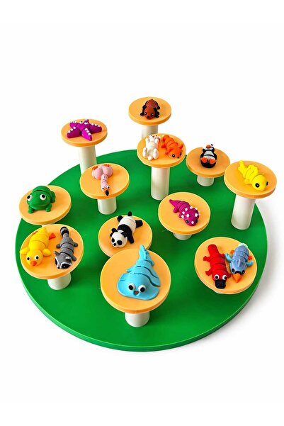 Tavşam Yumi Hareketli, Renkli, 15 Adet Çeşitli Hayvan Figürleri 4 cm Eğlenceli Oyuncak