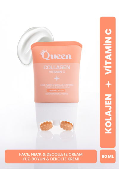 ICEQUEEN Kolajen + C Vitamini Yüz, Boyun & Dekolte Kremi 80 ml