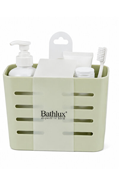 OEM Suport organizator pentru baie Bathlux, autoadeziv, 12x18.5x9cm - Verde