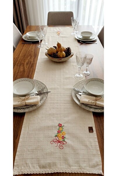 denizli hatırası Buldan Monica Pânză Brodat Authentic 40x145 cm Runner