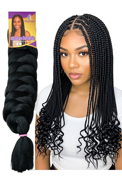 GOLEN 82 inch's Braiding Hair for Box & Knotless Braids – Black