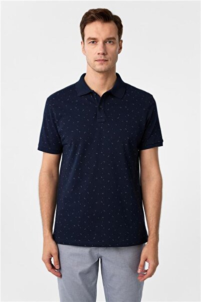 SÜVARİ Lacivert Regular Fermuarlı Polo Yaka Tişört