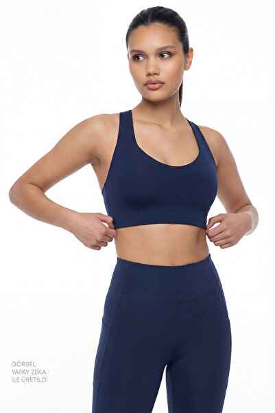 Penti Navy Blue Wonder High Support A-Line Sports Bra