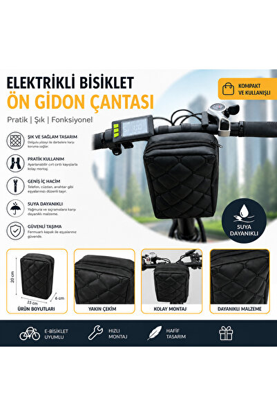 Meed Design elektrikli bisiklet çanta - deri çanta - scooter çanta-saklama alanı