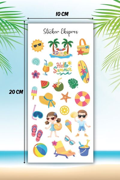 Sticker Ekspres 10 Sheets Summer Holiday Mini Sticker Set Good Holiday Gift Sticker School Classroom Activity