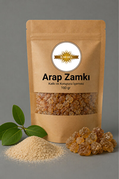İLMİ ŞİFA Akasya Zamkı Tozu 100 GR Arap Zamkı Toz Akasya Gamı Senegalia seneg...
