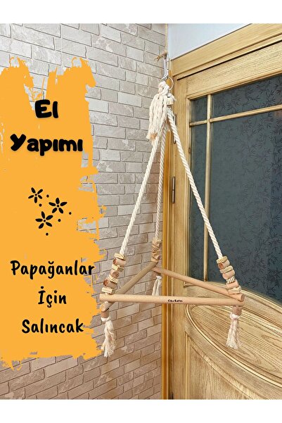 Ciko Kafes Halatlı Renksiz Jako Papağanları İçin Salıncak