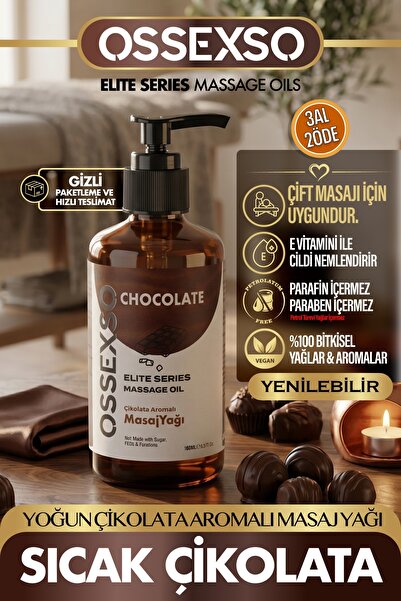 OSSEXSO Doğal Çikolatalı Aromaterapi Masaj Yağı 150ml Afro dizyak Etkili Gizl...
