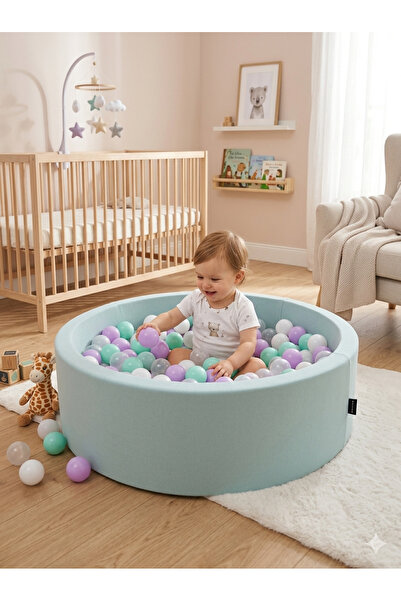 Wellgro Bubble Pop Mint Top Havuzu-Mint Beyaz Şeffaf Lila
