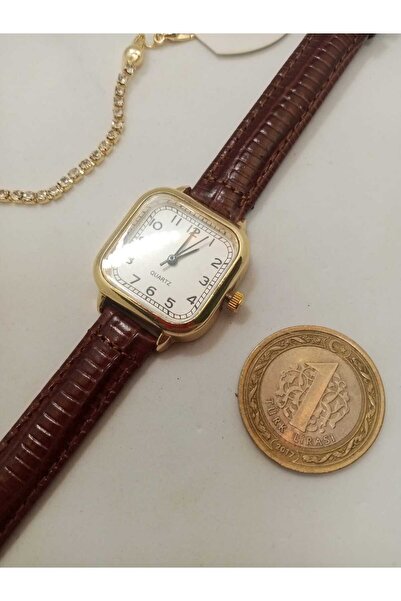 Brality Genuine Leather Vintage Model Dark Brown Cord Retro Women's Wristwatc...