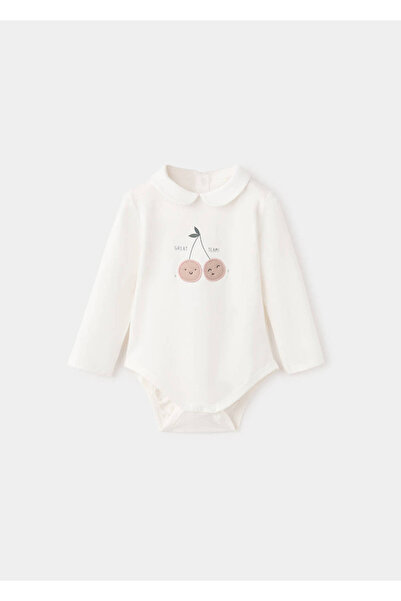 MANGO Baby Desenli pamuklu body