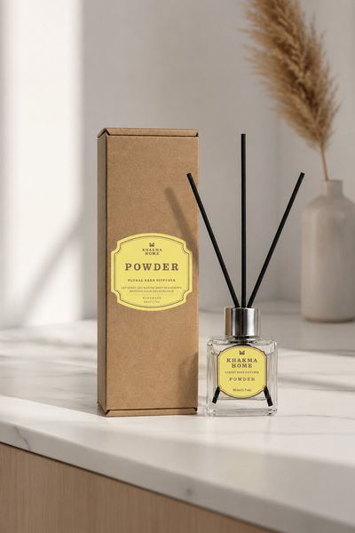 KHAKMA 50 ml Bambu Çubuklu Pudra Oda Kokusu – Powder Reed Diffuser | Kompakt ...