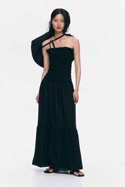H&M Büzgülü Bandeau Elbise