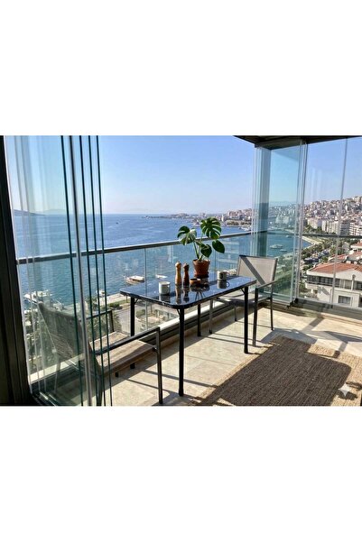 Bofigo 60 x 80 cmGranit Desenli Katlanır Balkon Bahçe Kamp Masası
