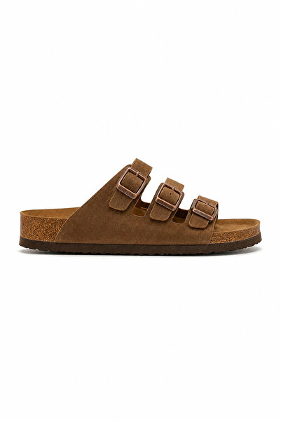 Sivarro Papuci cu 3 catarame, confortabili, casual, de vară - Maro