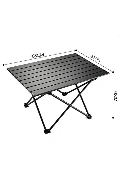 EGG Lightweight Foldable Portable Aluminum Camping Table with Carry Bag, Stur...