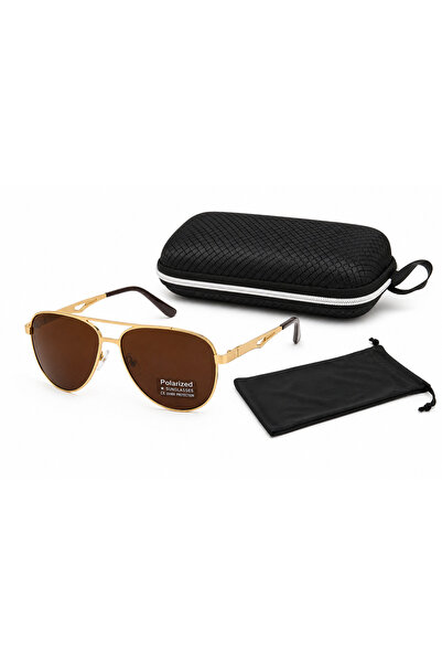 Globalport Retail Ochelari de soare polarizati Aviator, UV400, rama metalica ...