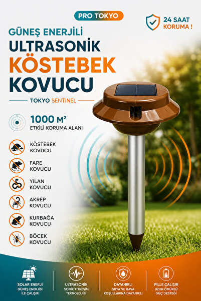 Tokyo Motor Titreşimli Güneş Enerjili Ultrasonik Köstebek Fare Kovucu