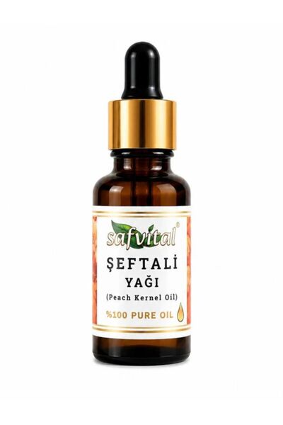 safvital زيت الخوخ 100% نقي معصور على البارد 20 مل للعناية بالشعر والبشرة، زي...