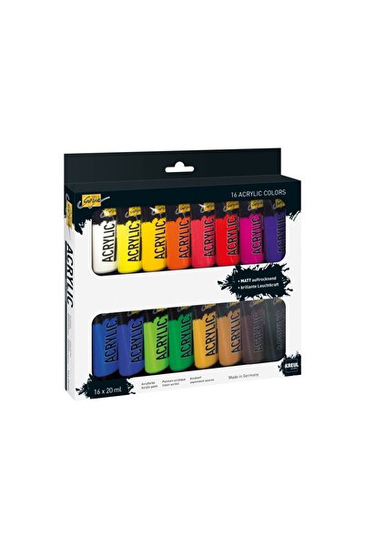 Kreul Vopsea acrilică Solo Goya, set de 16 bucăți x 20 ml