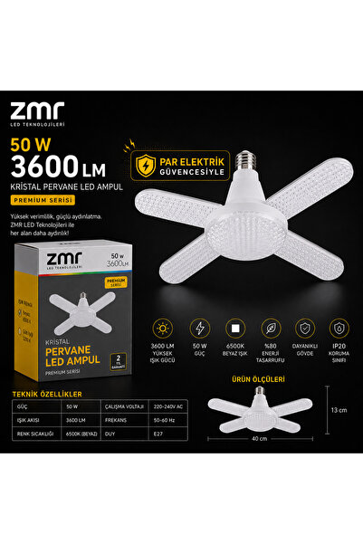 ZMR KRİSTAL PERVANE LED AMPUL ( BEYAZ IŞIK )