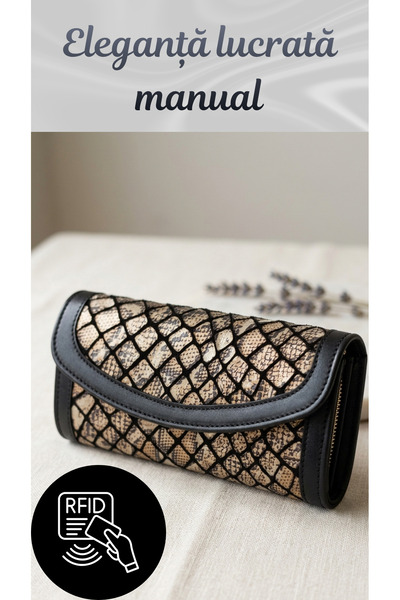 OEM Women 'Wallet made of Genuine Leather, compartmentalized, clasp closure, ...