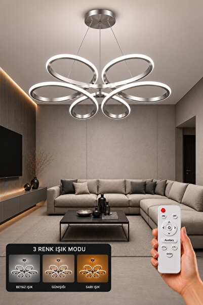 AvizeGO Niva LED Sarkıt Avize 3 Renk Kumandalı