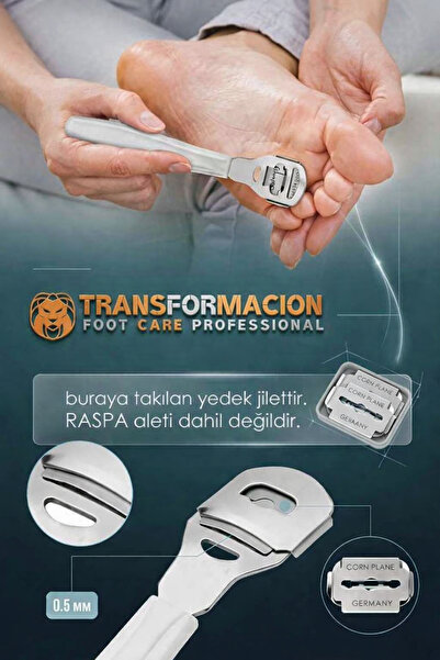 Transformacion 30'lu Paket Raspa Jileti Topuk Törpüsü Nasır Rendesi Yedek Bıçağı 719582