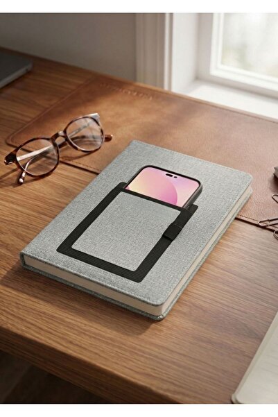 Mr.Notebook Kişiye Özel İsim Yazılı Gri Telefon Kılıflı ve Kartlıklı Çizgili ...
