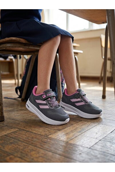VELLINA Unisex Smoked Pink Lace-Up Single Velcro Baby Kids Sports Shoes Sneak...