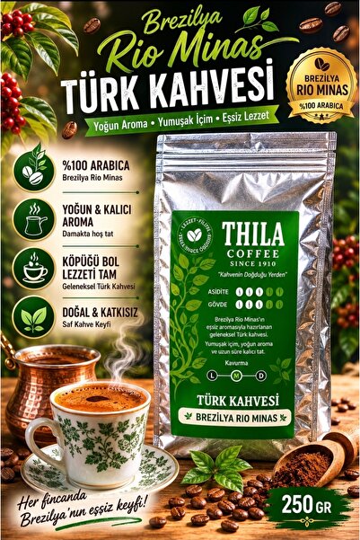 Brezilya Rio Minas Türk Kahvesi 250 Gr. (FabrikaSatışMağazasından)